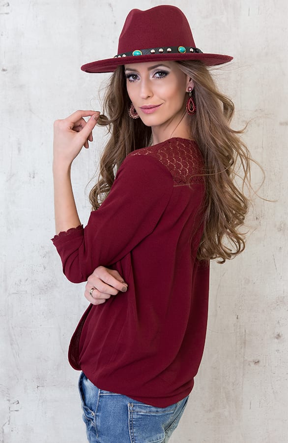 Edgy Hat Bordeaux – shoparchief, foto 6