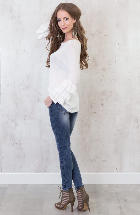 Ruffle Tuniek White – shoparchief, foto 4