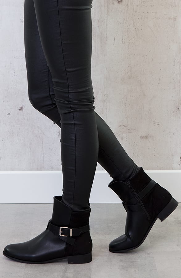 Suede Buckle Boots 3.0 Black – shoparchief, foto 2