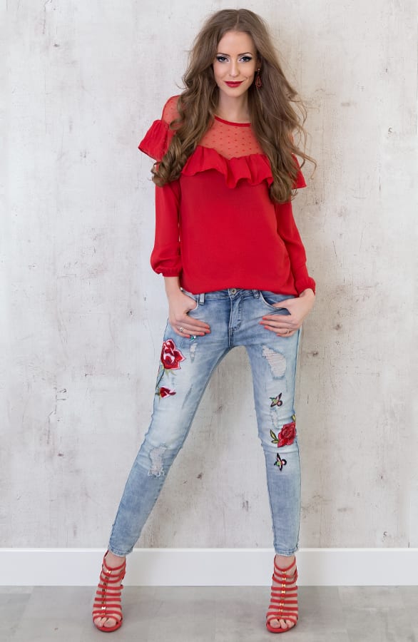 Saint Tropez Blouse Red – shoparchief, foto 2
