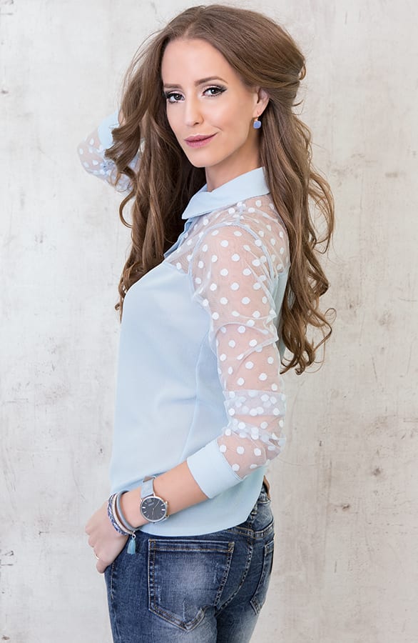 Polkadot Lady Blouse Blue – shoparchief, foto 2