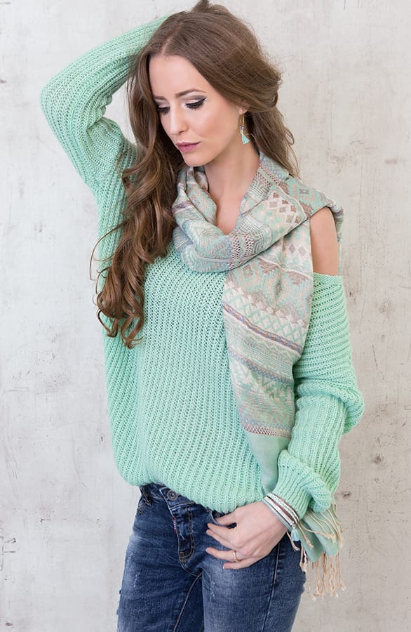 Aztec Mint Sjaal – shoparchief, foto 4