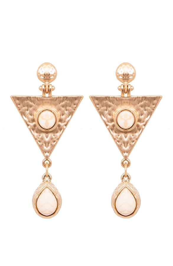 Egyptian Triangle Oorbellen Gold – shoparchief, foto 1