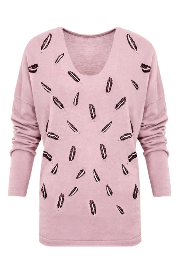 Feather Long Sleeve Pink – shoparchief, foto 1
