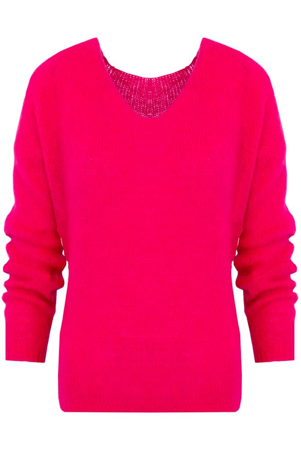 Fluffy Sweater Fuchsia – shoparchief, foto 1