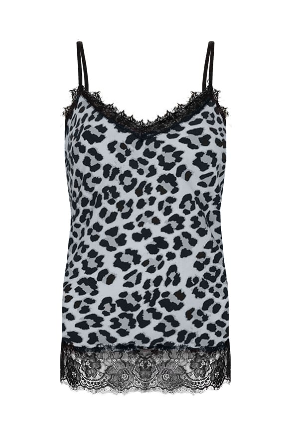 Leopard Lace Top Blue – shoparchief, foto 1