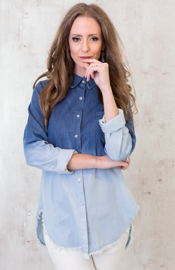 Denim Ombre Blouse – shoparchief, foto 2