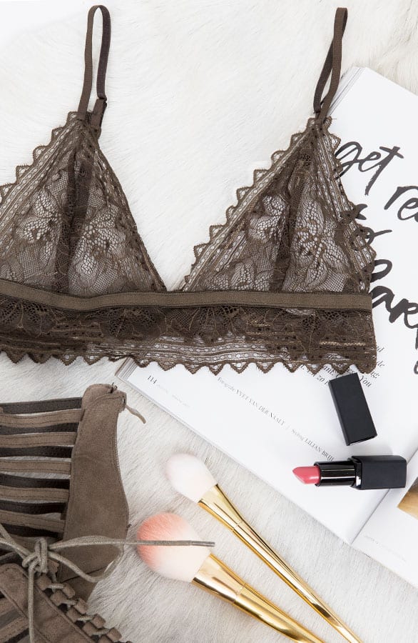 Romantic Lace bralette Army – shoparchief, foto 3