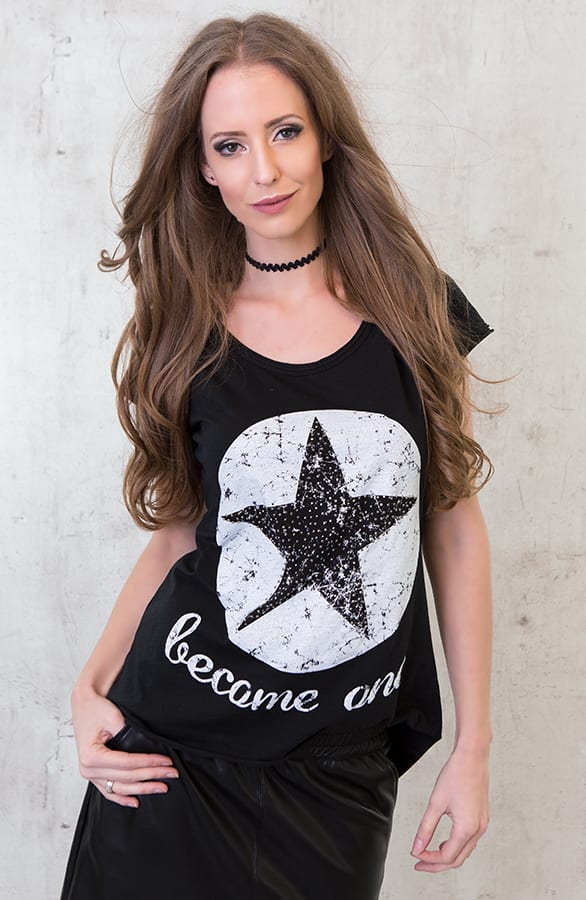 Star Studs Top Black – shoparchief, foto 2