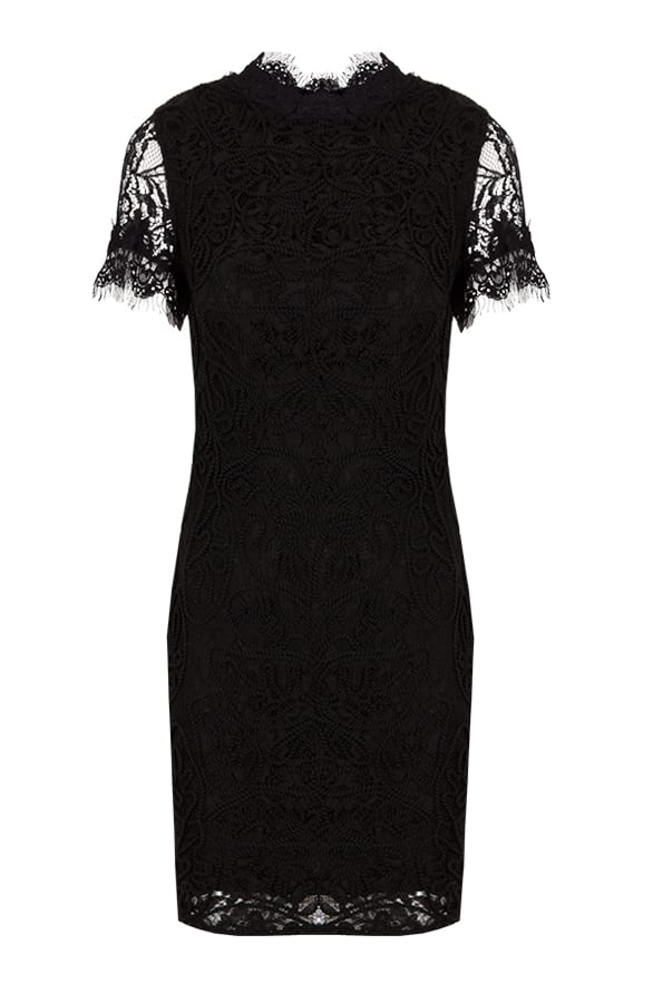Elegant Kanten Jurk Zwart – shoparchief, foto 1