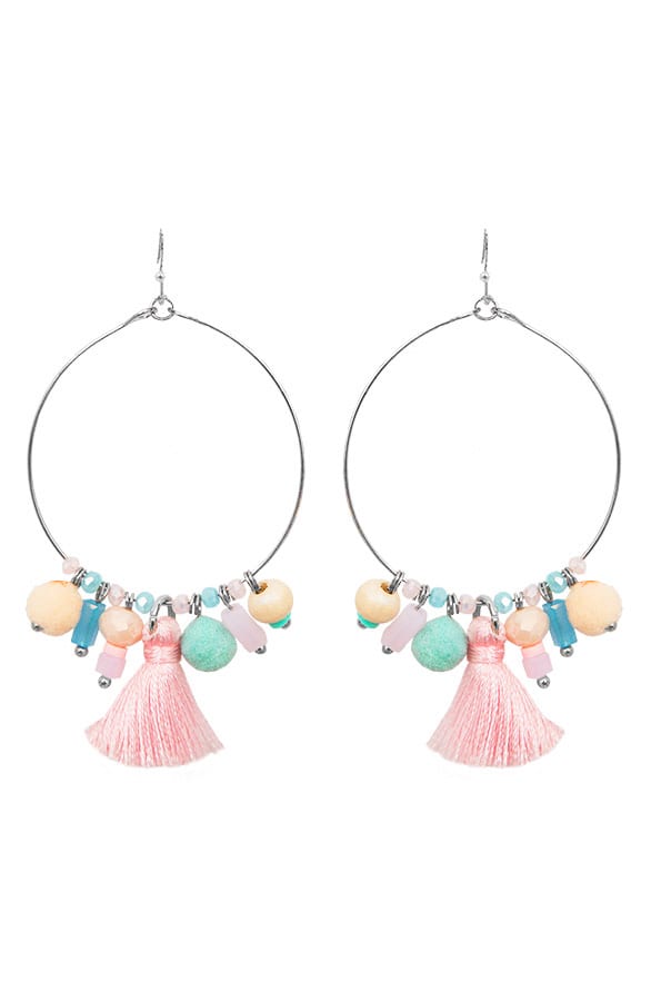Luxury Beads Earrings Peach – shoparchief, foto 1
