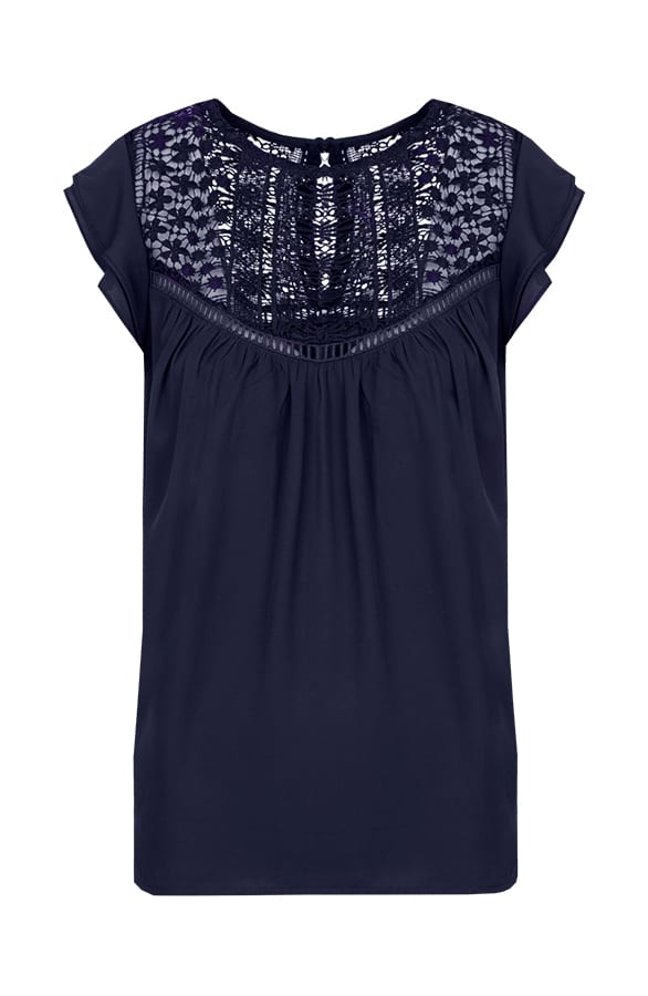 Romantic Kanten Top Marine – shoparchief, foto 1