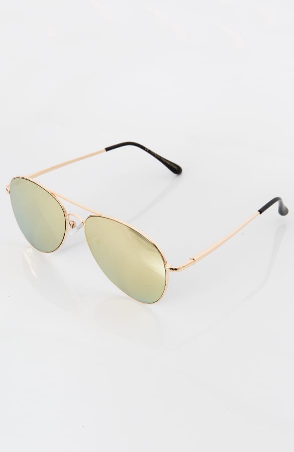 Aviator Zonnebril Goud – shoparchief, foto 4
