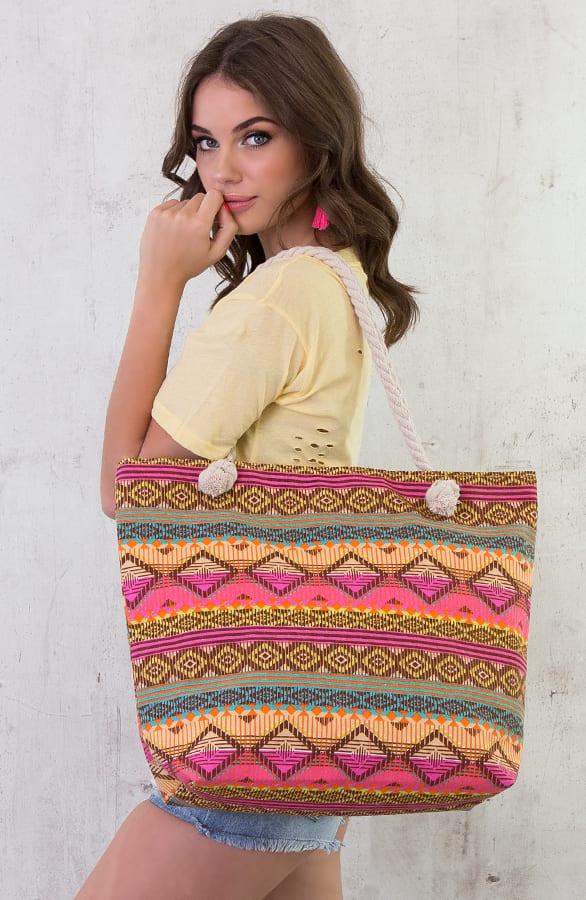 Indian Shopper Bag Pink – shoparchief, foto 2