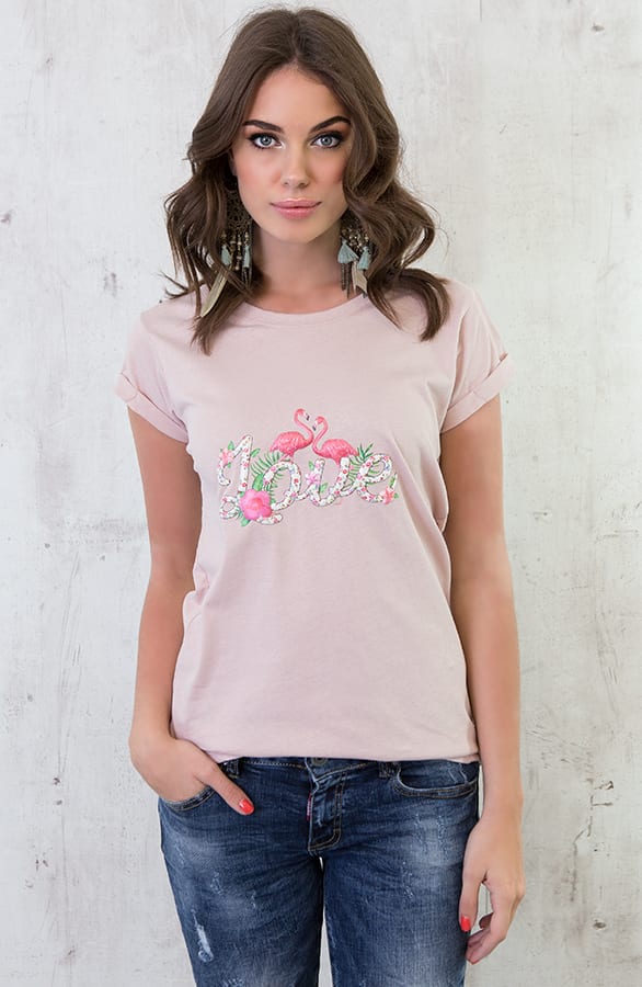 Flamingo Love It Shirt Roze – shoparchief, foto 3
