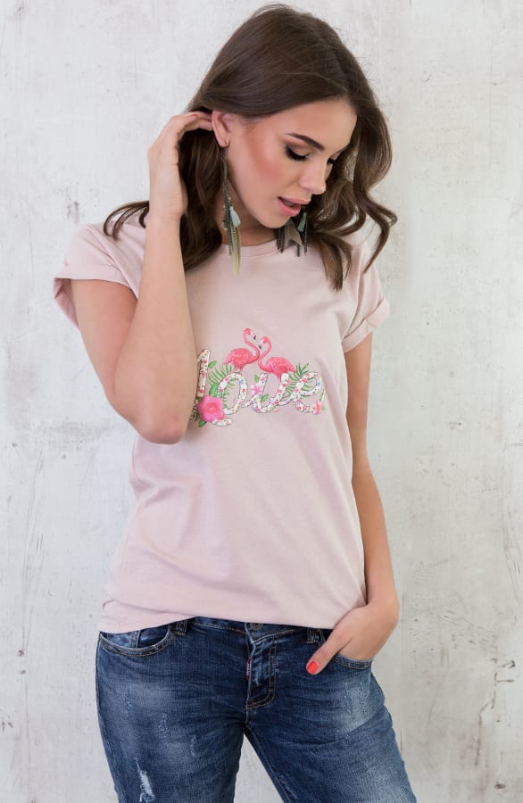 Flamingo Love It Shirt Roze – shoparchief, foto 4