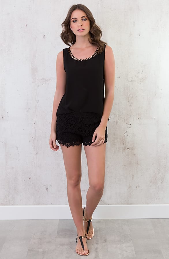 Kanten Short Zwart – shoparchief, foto 3