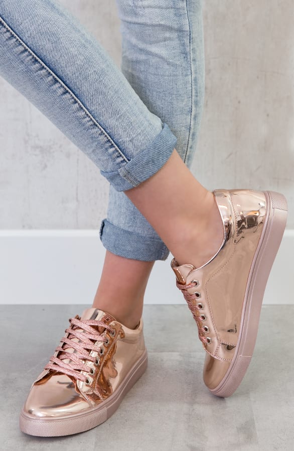 Metallic Sneakers Roze – shoparchief, foto 1