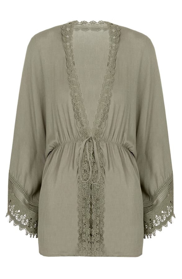All About Lace Cardigan Army – shoparchief, foto 1