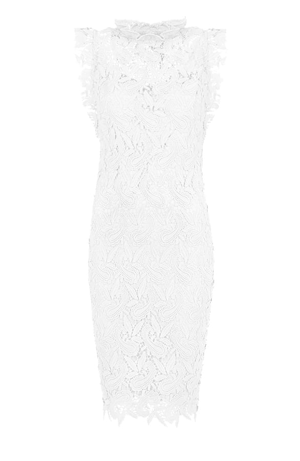 Feminine Dress Lace White – shoparchief, foto 1