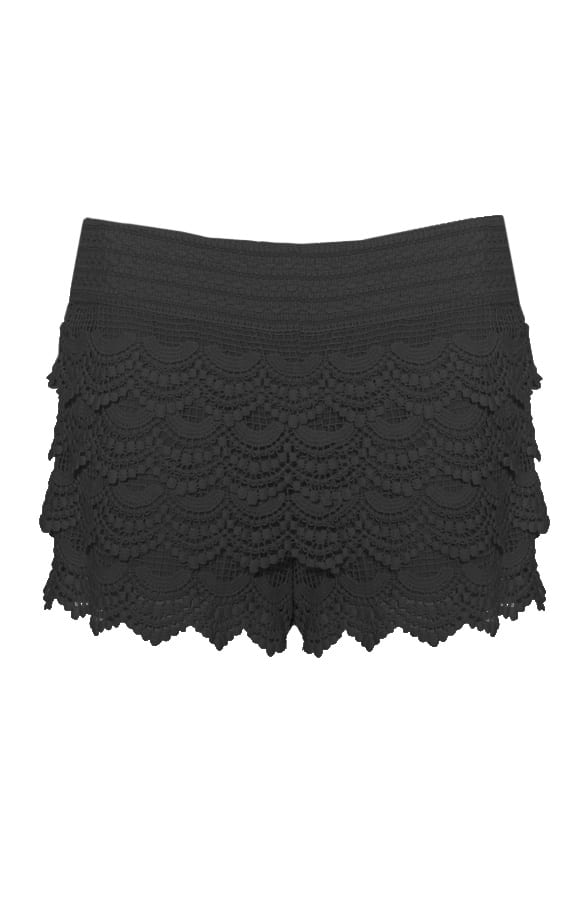 Kanten Short Zwart – shoparchief, foto 1