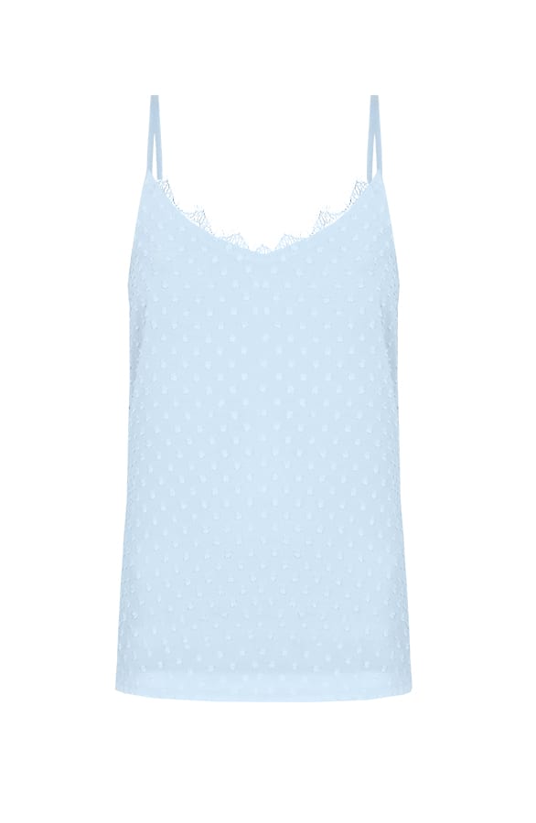 Luxe Polkadot Top Sky Blue – shoparchief, foto 1