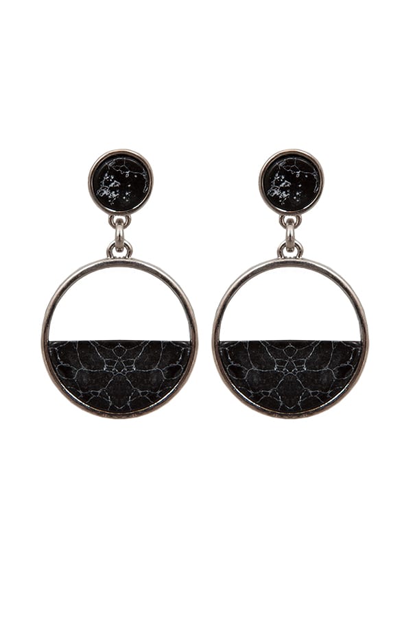 Marble Oorbellen Zwart – shoparchief, foto 1