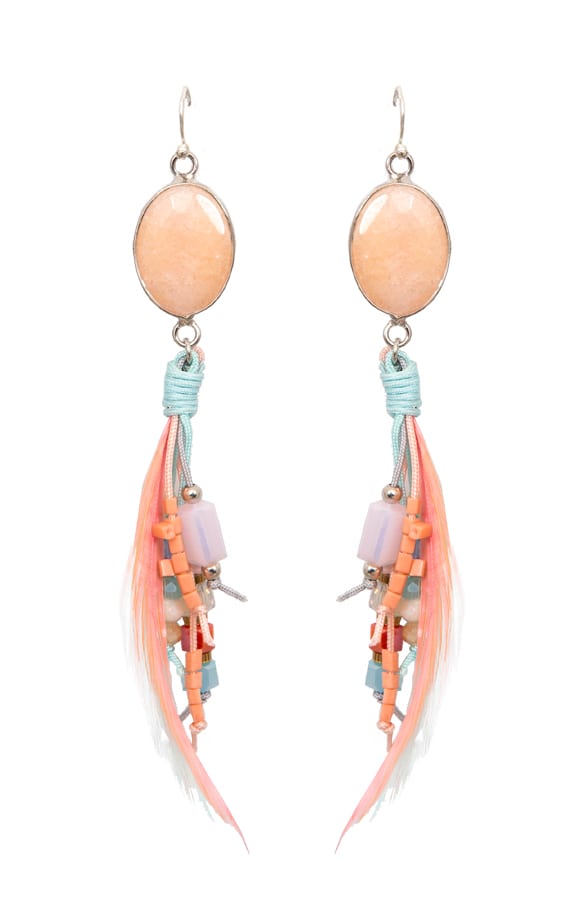 Paradise Stone Oorbellen Peach – shoparchief, foto 1
