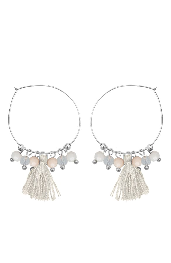 Tassel Beads Oorbellen Creme – shoparchief, foto 1