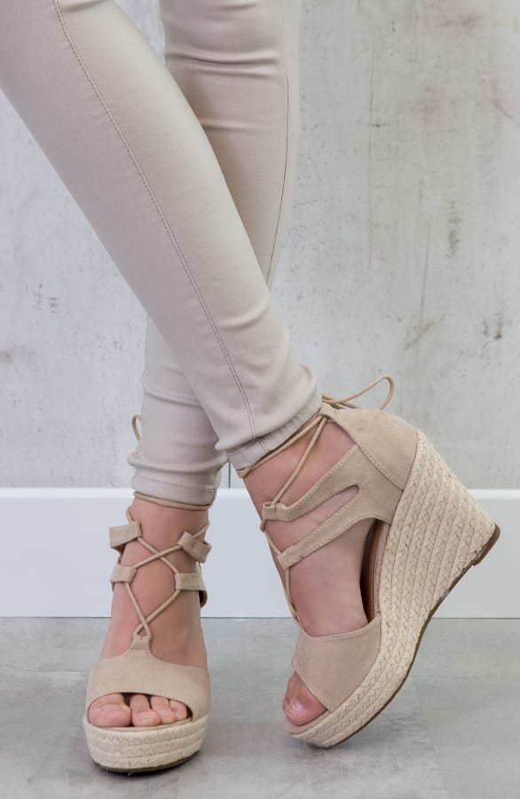 Suede Sleehakken Beige – shoparchief, foto 3