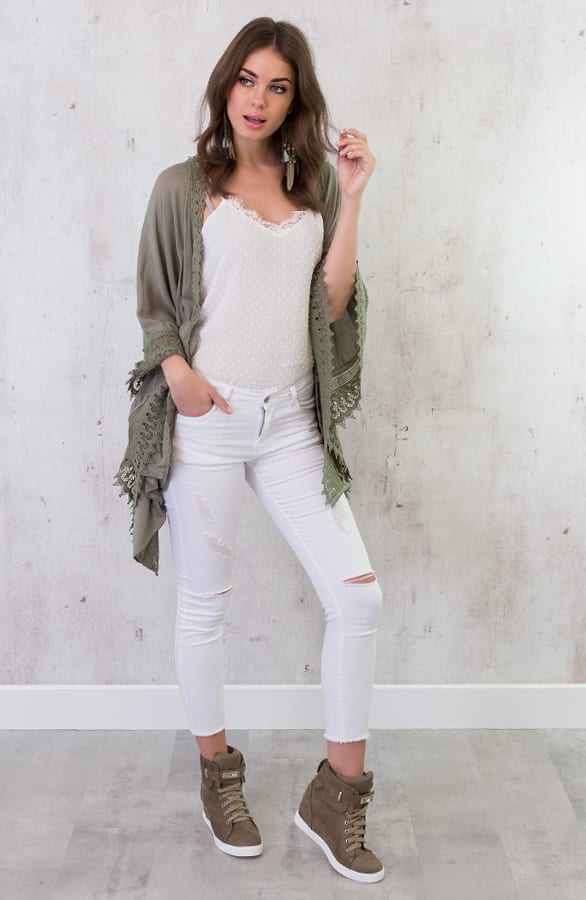 All About Lace Cardigan Army – shoparchief, foto 7