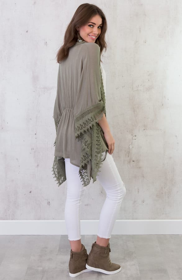 All About Lace Cardigan Army – shoparchief, foto 4