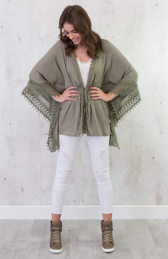 All About Lace Cardigan Army – shoparchief, foto 2