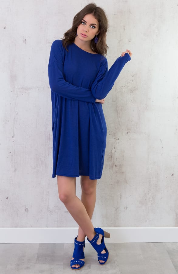 Oversized Tuniek Jurk Kobalt – shoparchief, foto 2