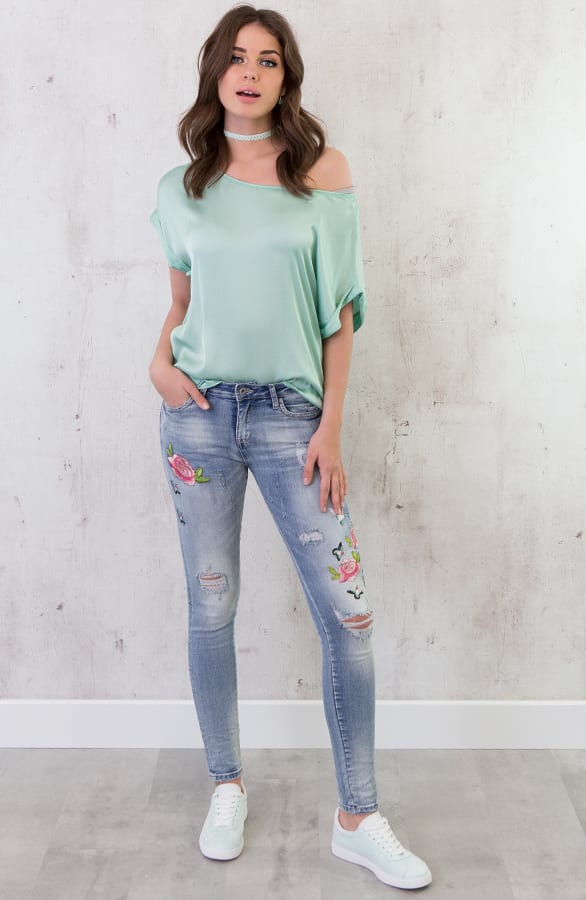 Zijde Touch Top Mint – shoparchief, foto 4