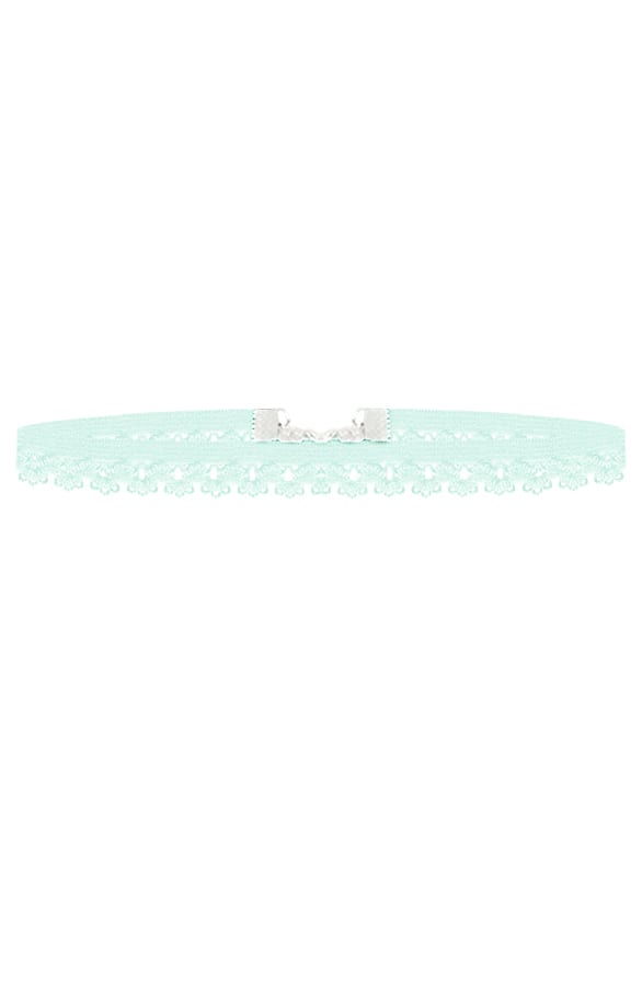 Choker Ketting Kant Mintgroen – shoparchief, foto 1