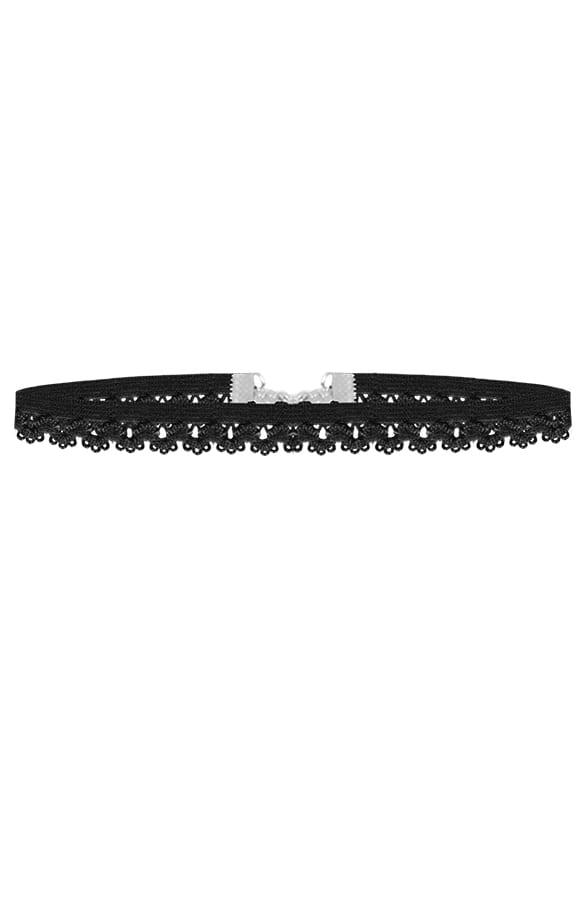 Choker Ketting Kant Zwart – shoparchief, foto 1