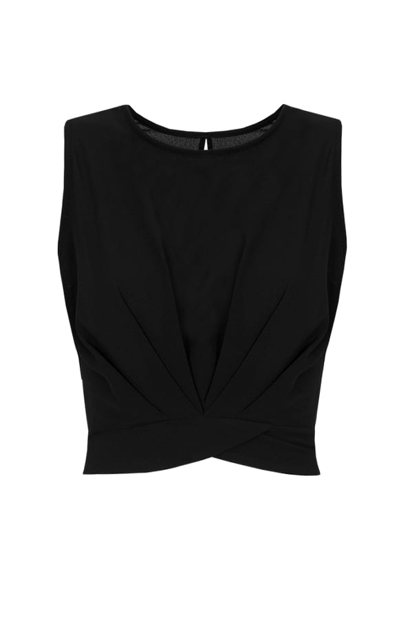 Crop Top Zwart – shoparchief, foto 1