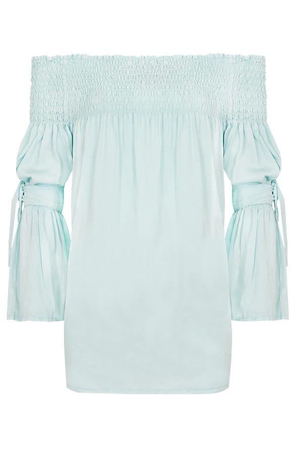 Off Shoulder Tuniek Mint – shoparchief, foto 1