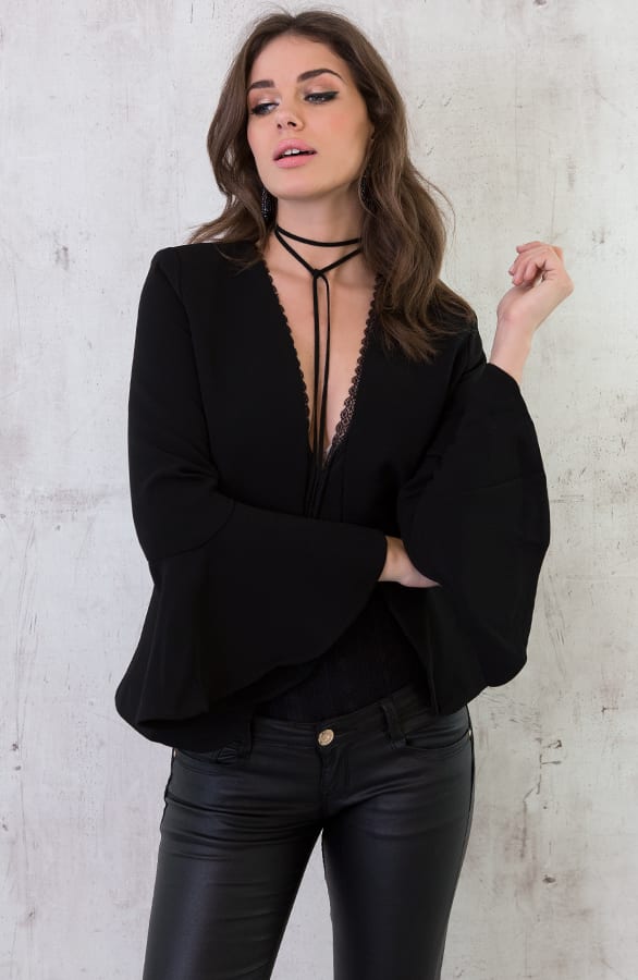 Limited Sleeve Blazer Zwart – shoparchief, foto 6