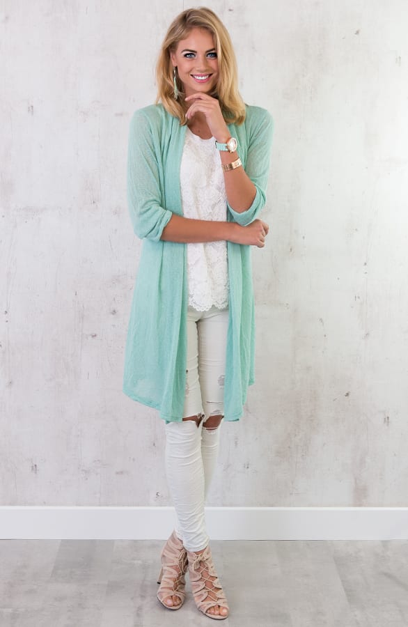 Long Cardigan Lover Mint – shoparchief, foto 6