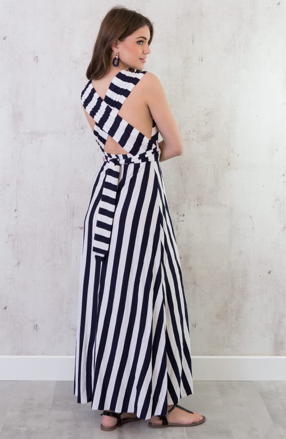 Gestreepte Jurk Marineblauw – shoparchief, foto 4