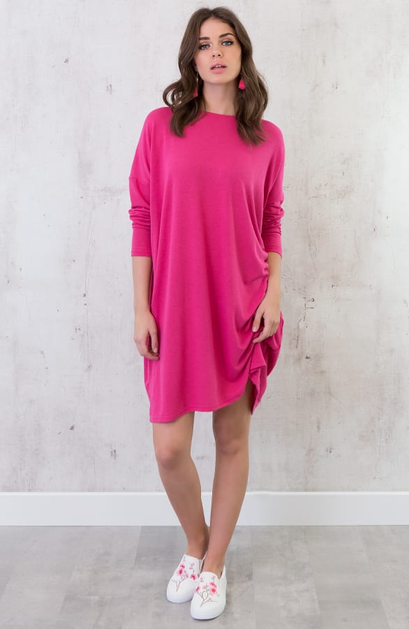 Oversized Tuniek Jurk Fuchsia – shoparchief, foto 2