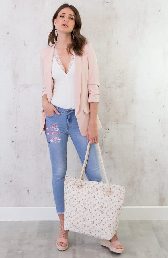 Flowerly Shopper Bag Creme – shoparchief, foto 4