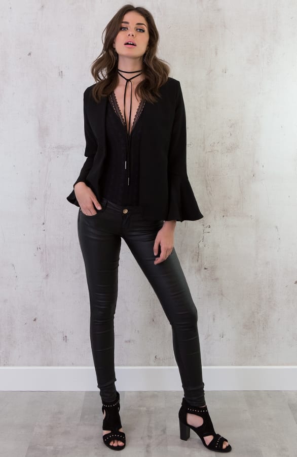 Limited Sleeve Blazer Zwart – shoparchief, foto 7