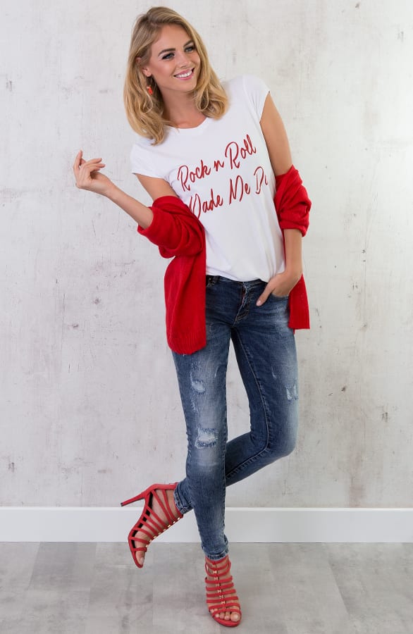 Di Capri Cardigan Red – shoparchief, foto 4