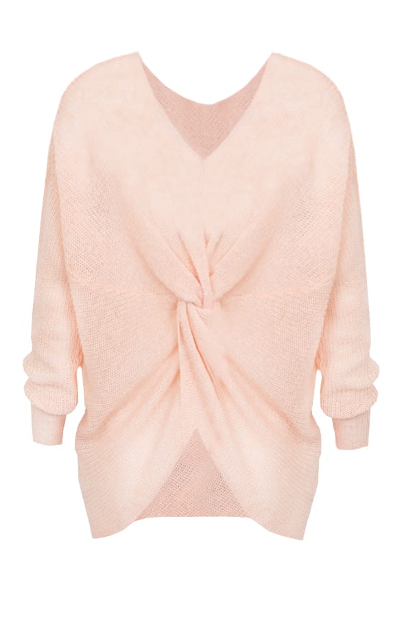 Twisted Gebreide Trui Roze – shoparchief, foto 1