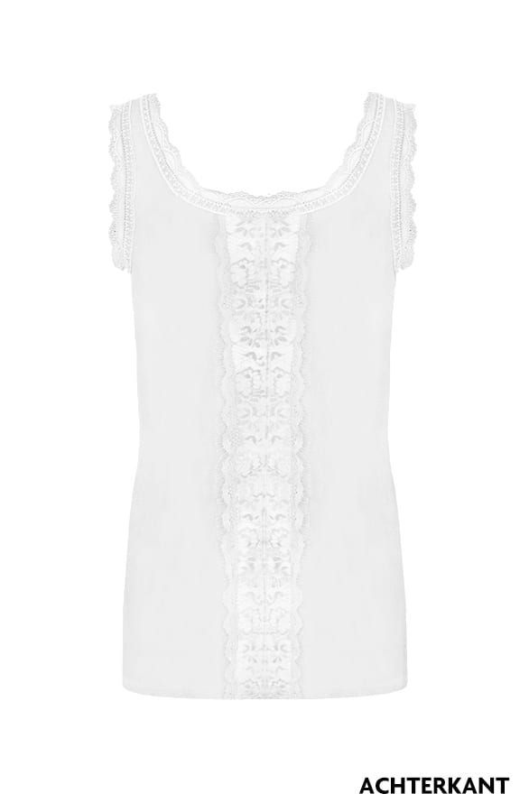 Lace Back Top Wit – shoparchief, foto 6