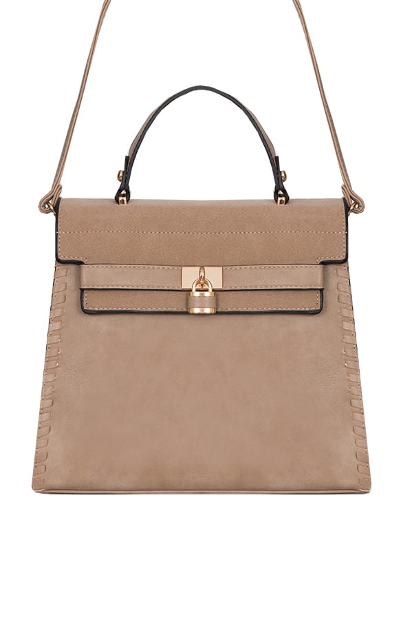 Braided Handtas Taupe – shoparchief, foto 1