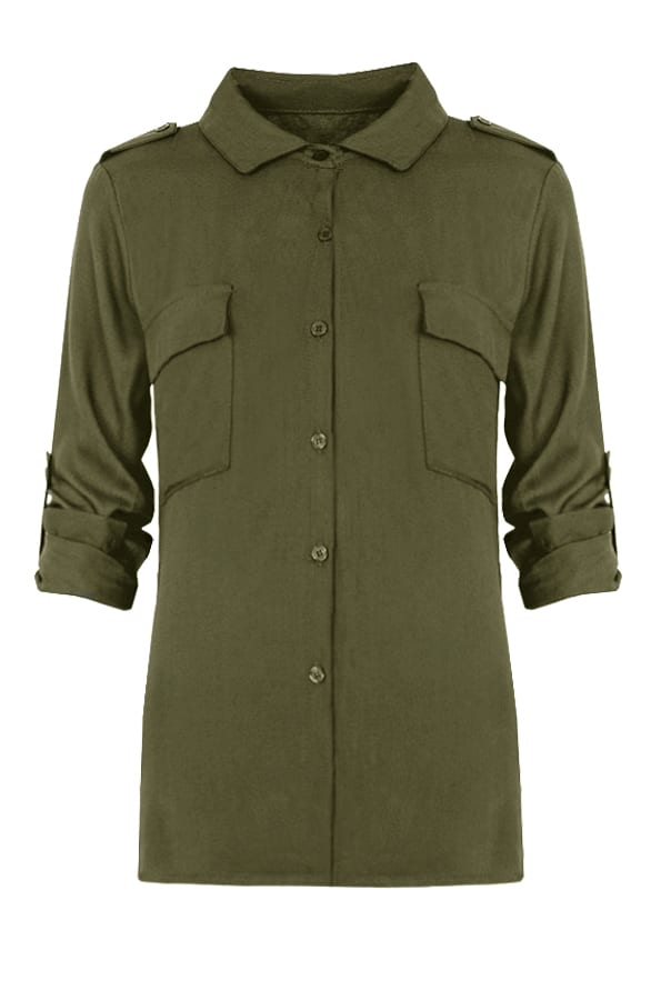 Pocket Blouse Legergroen – shoparchief, foto 1